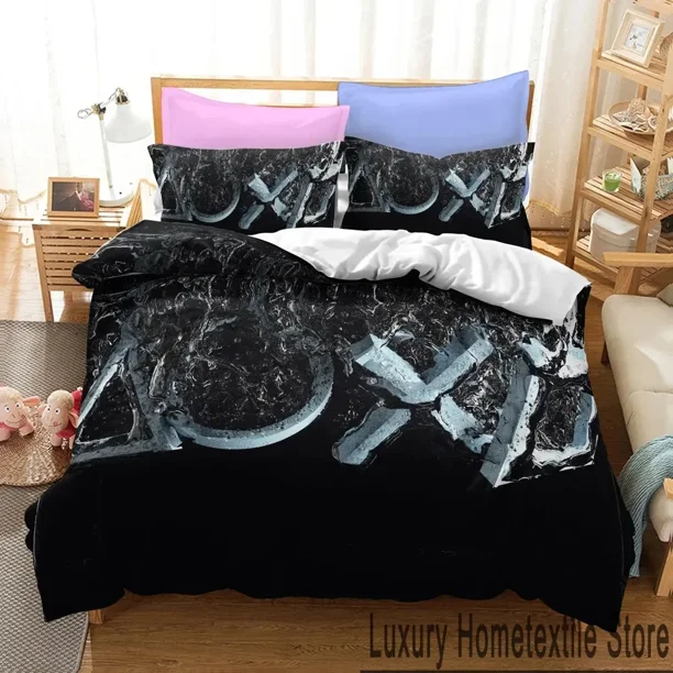 Play Station Aoxo Logo Bedding Set Duvet Cover Bed Set Quilt Cover Pillowcase Comforter Boys Adult Bed Sheets