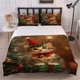 thumbnail image 1 of Christmas Kitten Oil Painting Pattern Set Soft and Comfortable Bedding Set, 1 of 5