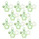 thumbnail image 1 of Uxcell 10 piezas de llaveros de estrella, encantos de llavero lindos al por mayor estrellas campana adornos de bolsa anillo de llaves para mujeres bolsos de cuero, verde, 1 of 6