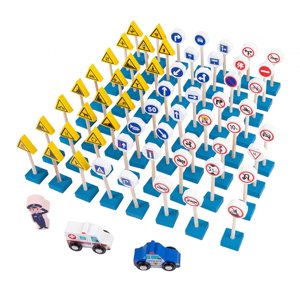 Magideal - Señales De Calle Para Niños, Juguete Pequeño, Material Didáctico, Juguete De Aprendizaje, Juguete Educativo Para Niños, Bebés, Aula De Interacción Ent 60 Piezas