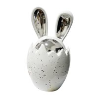 Magideal - Adornos De Conejo De Cáscara De Huevo, Estatuilla De Conejo De Pascua, Regalos De Inauguración De La Casa De Cerámica, Lindo, Decoración De Conejo De