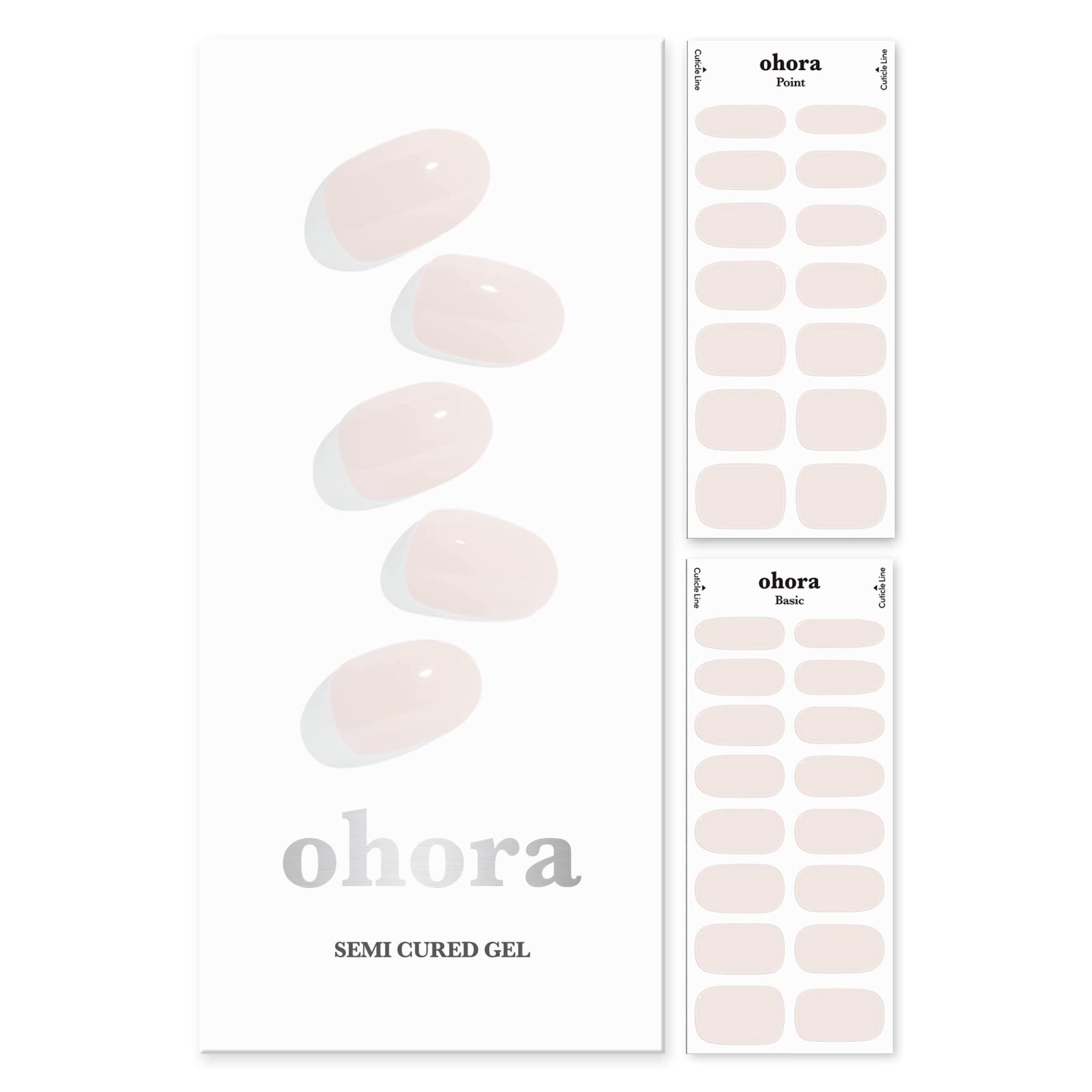 Tiras De Gel Para Uñas Ohora Semi Cured N Cream Light Con Accesorios