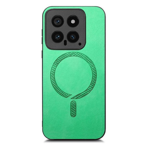 Magnetic Slim Case for Xiaomi 14 5G with Camera Guard & Anti-Scratch Back Green
