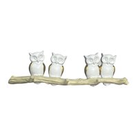 Magideal - Gancho De Pared De Búho Para Decoración, Estante De Pared Creativo, Novedoso, Decoración Para El Hogar, Suministros Para Fiestas, Adorno De Resina, Es 4 Ganchos