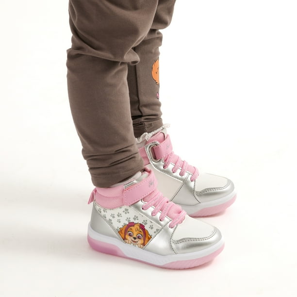 Zapatillas Con Luces Niña Skye Paws Rosado Paw Patrol
