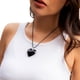 thumbnail image 4 of Gargantilla con colgante de corazón grande: collar de cristal grueso con forma de corazón hinchado para mujer, joyería Y2K, regalo para adolescentes., 4 of 6