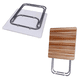 thumbnail image 3 of Mesa Plegable En Acero Inoxidable Y Mdf Medidas 80x80 cm, 3 of 3