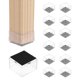 thumbnail image 1 of Uxcell 14 piezas protectores cuadrados para patas de silla, 1.97" y cubiertas de fieltro para patas de muebles, 1 of 7