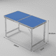thumbnail image 2 of Mesa Plegable Portátil Tipo Maleta 100x50cm - Azul, 2 of 5