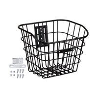 Ioensy - Cesta De Carga Para Bicicleta, Portador De Mascotas, Bolsa De Compras De Metal, Cestas Delanteras Para Bicicleta, Color Negro