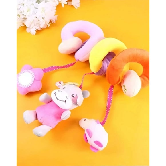 Sonajero espiral colgante para cochecito de bebé diseño vaca