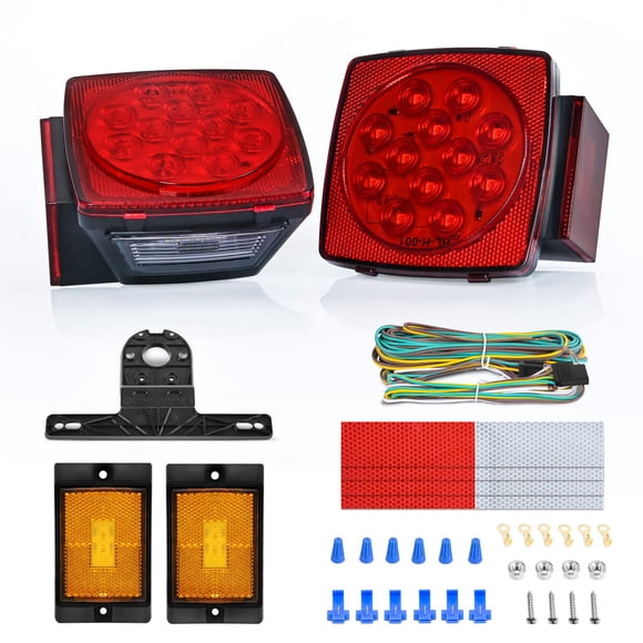 Kit de luces LED sumergibles Nilight Square IP68 12 V para remolque