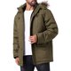 thumbnail image 4 of INSPIRE CHIC Abrigo de Invierno para Hombre con Forro de Lana Engrosado con Capucha Chaqueta Parka M Verde Oscuro, 4 of 6