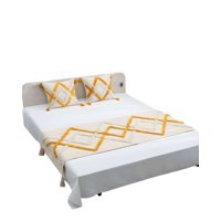 Genérico - Piecera Bordada Con Dos Fundas Modelo Boho Beige 10