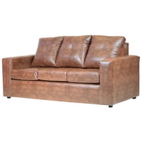 Muebles Altiro - Sofá Emanuel 3 Cuerpos - Cuero Sintetico Pu Caramelo