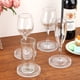 thumbnail image 2 of Conjunto Moderno Transparente De 4 Copas De Cristal Para Bebidas Copas De Cristal Alfombra Redonda Decoración De Mesa De Café Para Oficina Cocina Bar Comedor Sala De Estar Patio (claro, 2 of 3