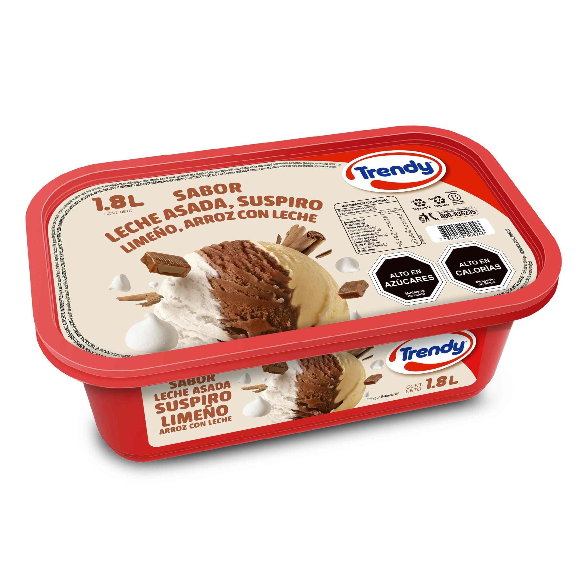Cassata Leche Asada/suspiro Limeño/arroz Con Leche 1.8 L Trendy