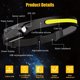 thumbnail image 3 of 1pc 1200 Lumens Ultra Bright LED Rechargeable Headlamp, White Red Light, Waterproof Motion Sensor Headlamp, For Outdoor Camping, Running, Cycling, Fishing, 3 of 4