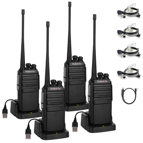 Radio de mano Radioddity GA-2S pack de 4 unidades compatible con CHIRP