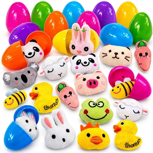Huevos de Pascua prellenados Stargo con mini peluches, paquete de 36