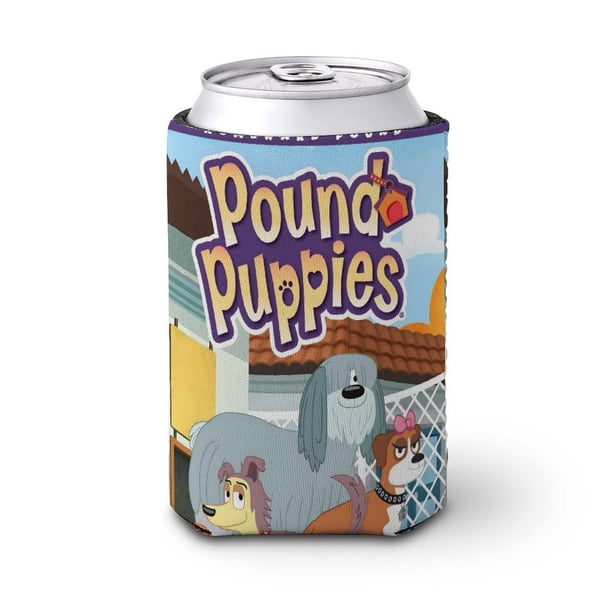 Cachorros de la Perrera Funda enfriadora de latas, aislante de bebidas para mantener frías o calientes, funda térmica plegable para latas, portabebidas reutilizable
