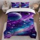 thumbnail image 1 of 3pcs Cosmic Fantasy Illustration Themed Bedding Set Duvet Cover and Pillowcase Set, 1 of 1