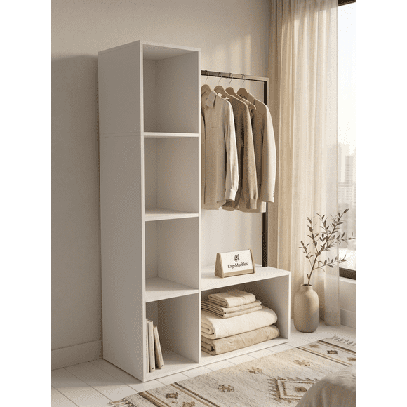 Closet Organizador Ropa Con Perchero LagoMuebles 80x40x140cm