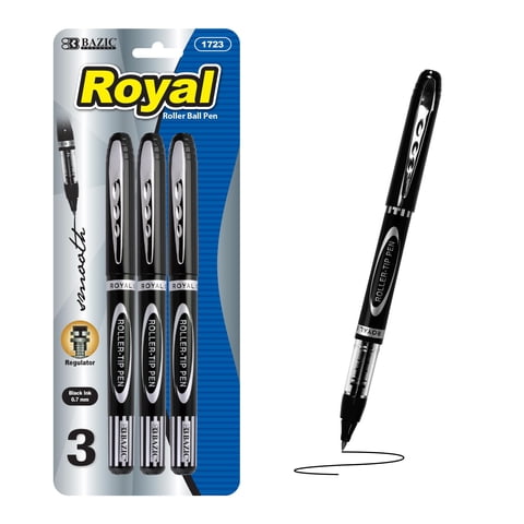 Bazic Products - Instrumento De Escritura Bazic Royal Rollerball Pen, 0,7 Mm, Negro