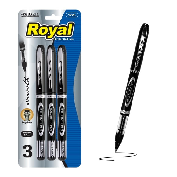 Instrumento de escritura BAZIC Royal Rollerball Pen, 0,7 mm, negro