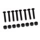 thumbnail image 1 of 8 juegos de pernos de montaje de skateboard longboard tornillo tuercas hardware 5x29mm negro, 1 of 5