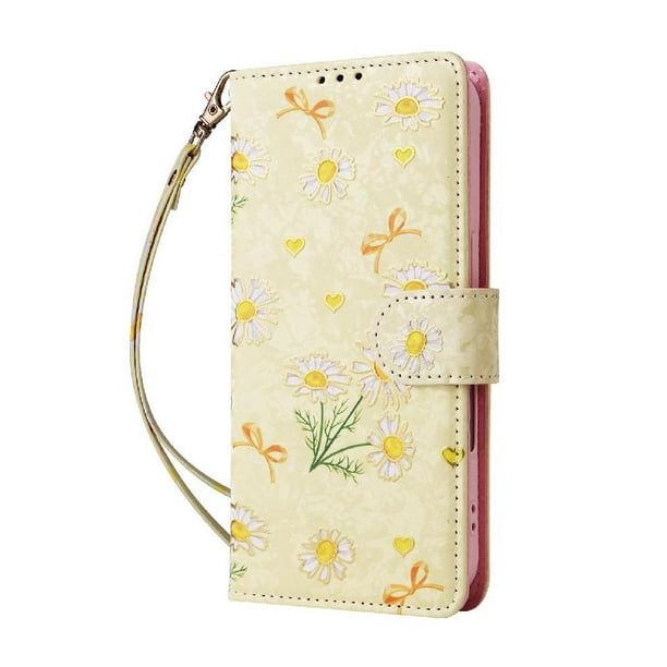 FOXDOCK Funda Tipo Cartera Floral para iPhone XR ,Funda con Tapa de Cuero PU, Protección Antigolpes con Ranuras para Tarjetas y Soporte