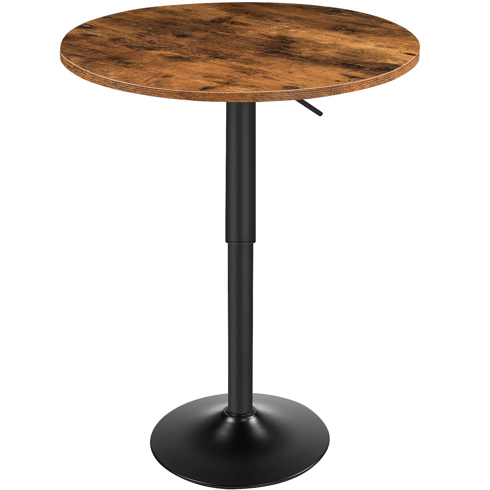 Mesa De Bar Hoobro Mesa Redonda De Bar Ajustable En Altura De 70 A 90 Cm