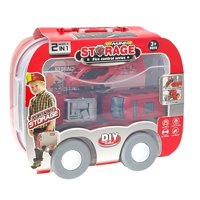 Dblue - Juguete Estación Bomberos 2 En 1 Con Vehículos Dbg1708