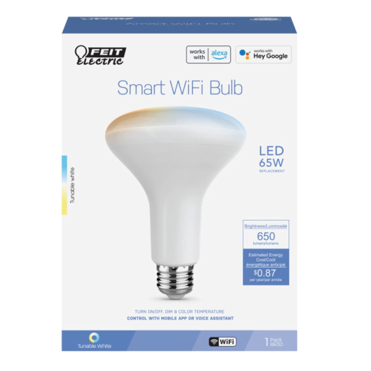 Ampolleta Led Inteligente Feit Electric Br30 7.2w 650lm Wifi
