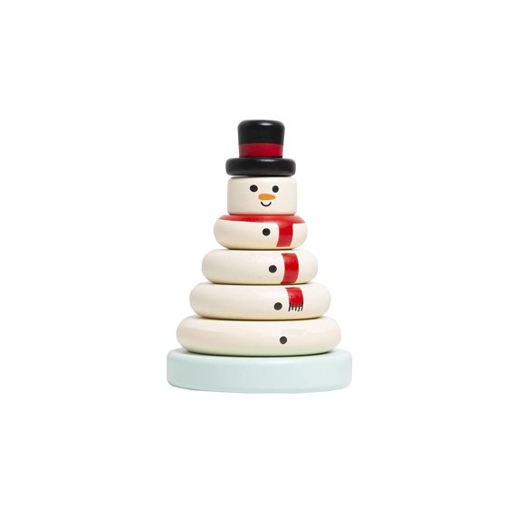 Set de juguetes apilables Pearhead Christmas Snowman para niños