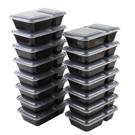 Contenedor Meal Prep 900ml Plástico 15 Piezas Negro 1 Un Mainstays