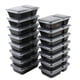 thumbnail image 1 of Contenedor Meal Prep 900ML Plástico 15 Piezas Negro, 1 Un, 1 of 5