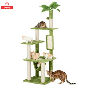 Koba - Rascador Para Gatos Torre Yute Michis Arbol Palmera Hojas