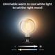 thumbnail image 2 of Bombilla LED Philips Hue Smart de filamento G40 de 60 W, color blanco, 2 of 6