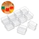 thumbnail image 1 of Porta Velas Vasos 10pcs Plástico Transparente Forma Cuadrada, 1 of 10