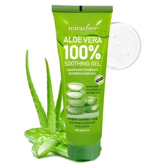 Gel de Aloe Vera MIRACLAIR 300 mL 100% puro para rostro y cuerpo