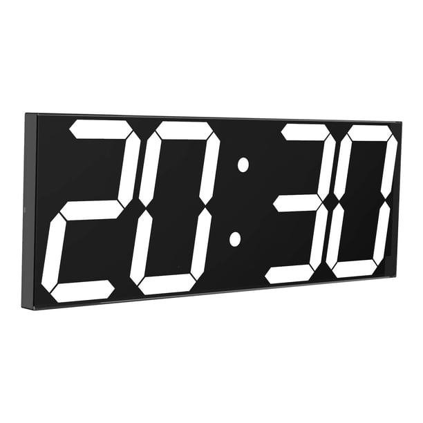 Reloj LED de pared digital CHKOSDA con números de 6 pulgadas y temporizador, color blanco