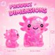 thumbnail image 3 of Juguete Squishy iJUKPX Axolote Brillante Antiestrés 2 Paquetes, 3 of 6