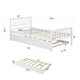thumbnail image 5 of Cama doble con trundle, marco de cama de plataforma con cabecera y pie, para dormitorio pequeño espacio de vida, no se necesita muelle de caja, 5 of 6