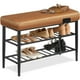 thumbnail image 1 of Banqueta Zapatero Organizador Mauk | Acero y Eco Cuero Café, 1 of 4