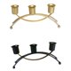 thumbnail image 2 of 2 Piezas 3 Brazos Candelabro Moderno Pilar Decorativo Candelero Oro Negro, 2 of 5
