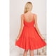 thumbnail image 3 of Mini Vestido Corto Pabilos Primavera Mujer Unicolor Moderno 3370, 3 of 3