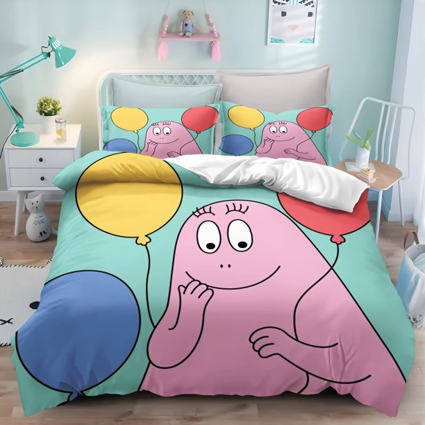v2767 Bed Sheets New Cartoon L-Les & B- Bedding Set Double Twin King Duvet Cover Comforter Pillowcase Boys Girls Adults Bedroom 3-Piece Bedding Set (1 Duvet Cover + 2 Pillow Shams) Bed Sheets ju2767