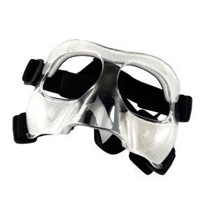 Magideal - Máscara De Baloncesto Con Protector Nasal, Máscara De Sóftbol Transparente, Mascarilla Deportiva Irrompible Con Correa Elástica Ajustable, Cubierta Fa