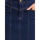 thumbnail image 5 of INSPIRE CHIC Falda de Mezclilla para Mujer Casual de Cintura Alta con Bolsillos por Encima de la Rodilla Falda Lápiz de Jean Elástica M Negro Azul, 5 of 6